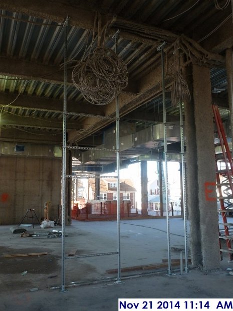 Metal rack for the electrical equipment at the 2nd floor Facing West